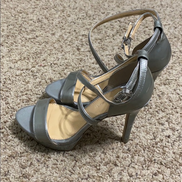Gianni Bini Silver Strappy Heels - Picture 3 of 7